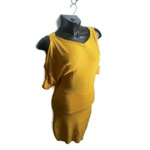 Mustard Bodycon Dress New